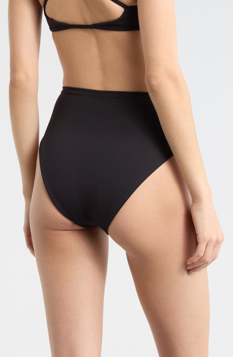 LEFT ON FRIDAY Hi Hi High Waist Bikini Bottoms, Alternate, color, Jet