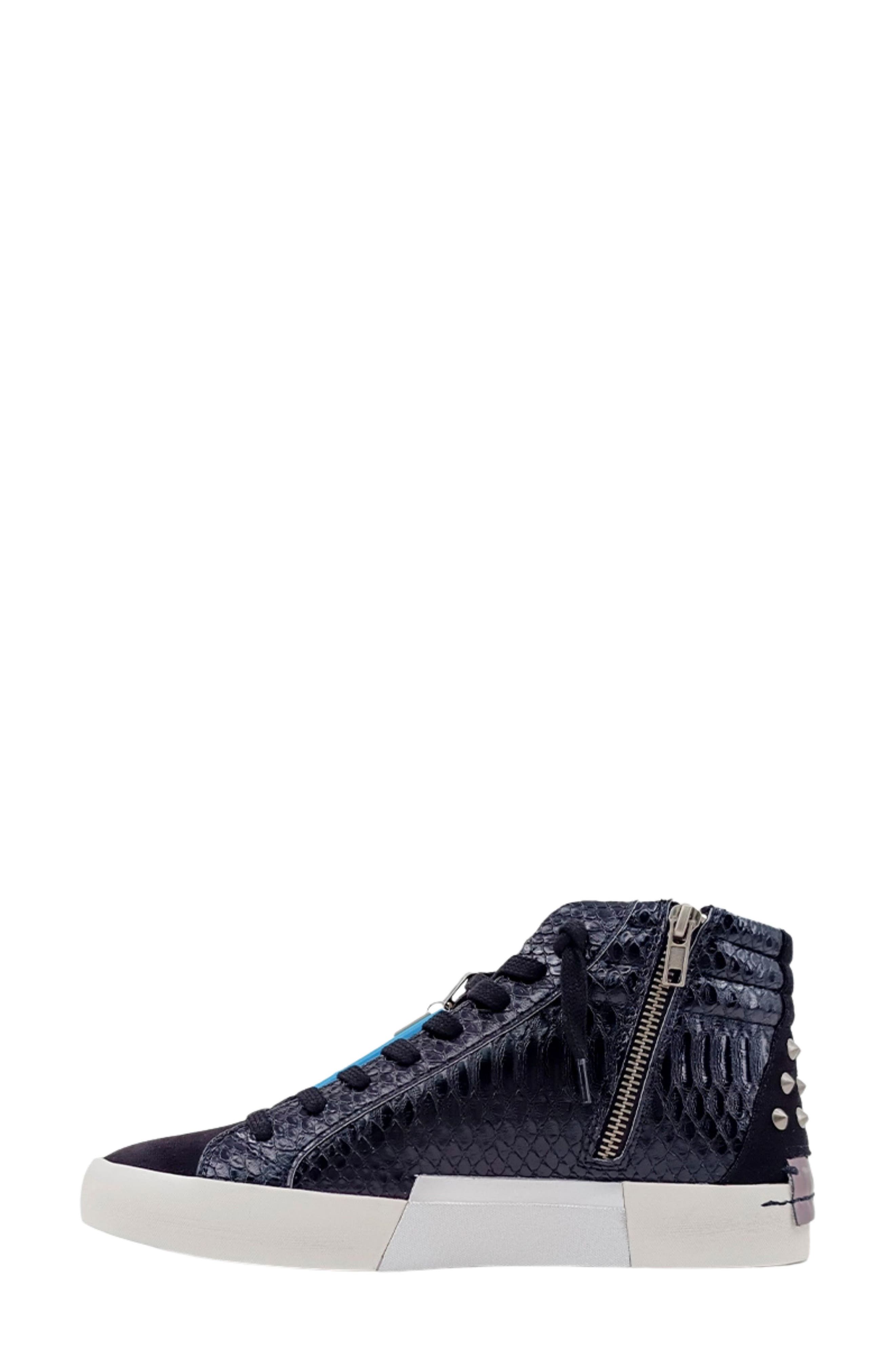 SHUSHOP Reese High Top Sneaker, Alternate, color, Black Snake