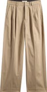 Dunst Double Pleated Wide Leg Chino Pants