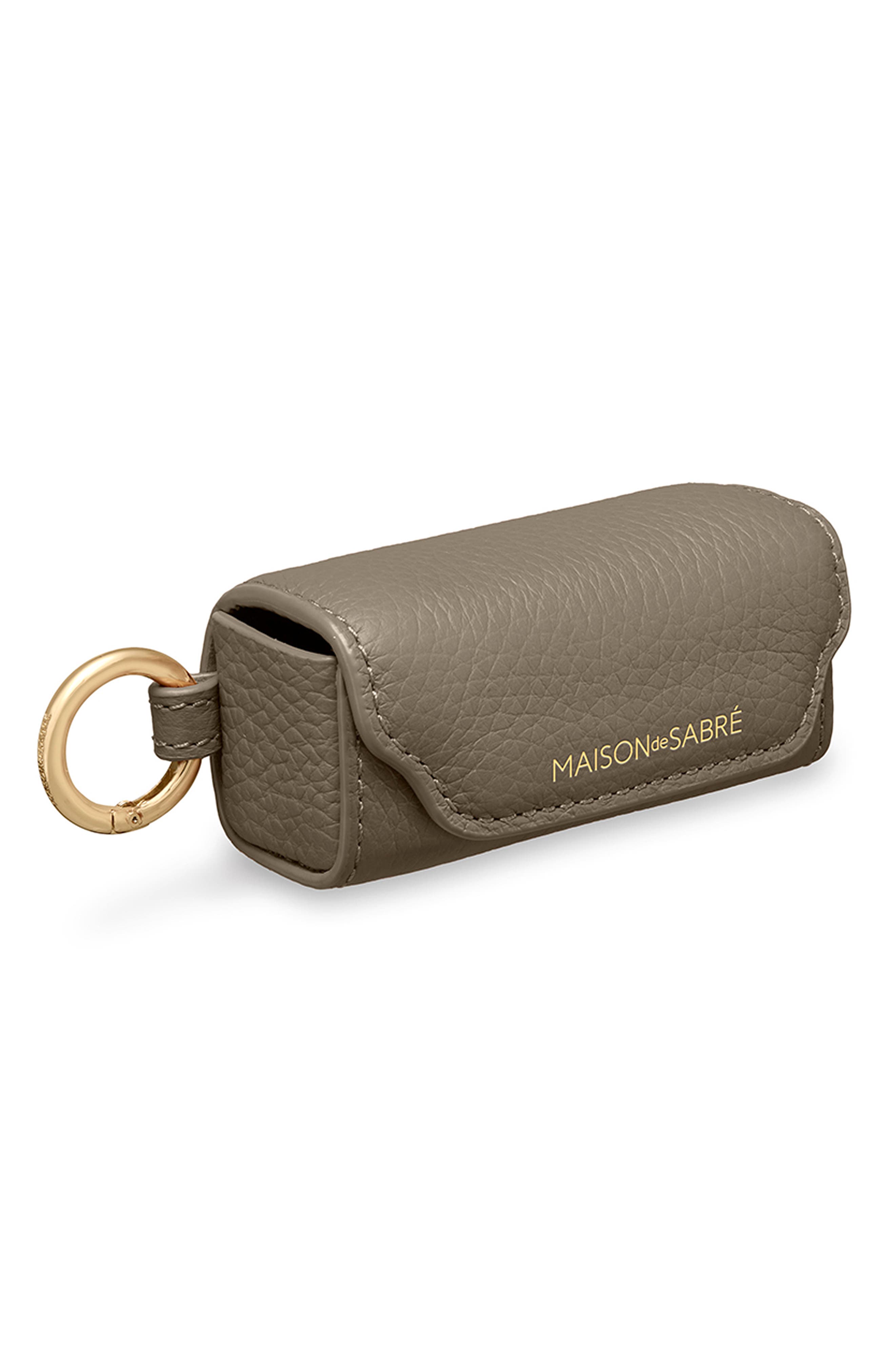MAISON de SABRÉ Leather Lipstick Charm, Alternate, color, Cashmere Matcha