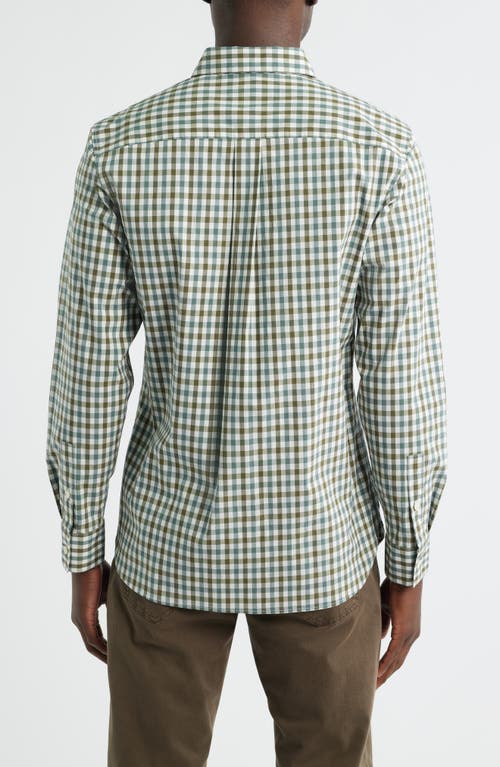 Nordstrom Jayde Plaid Stretch Button-up Shirt In Green