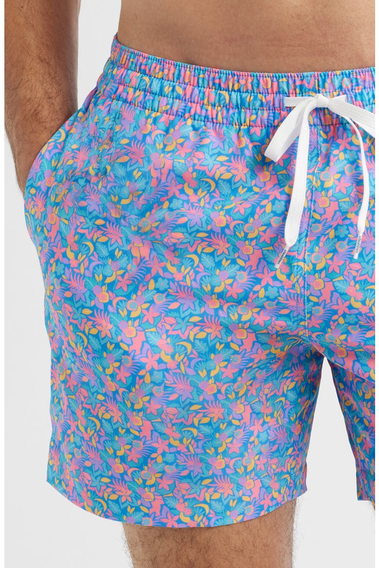 The Spades Floral 5.5-Inch Swim Trunks, Alternate, color, MEDIUM BLUE