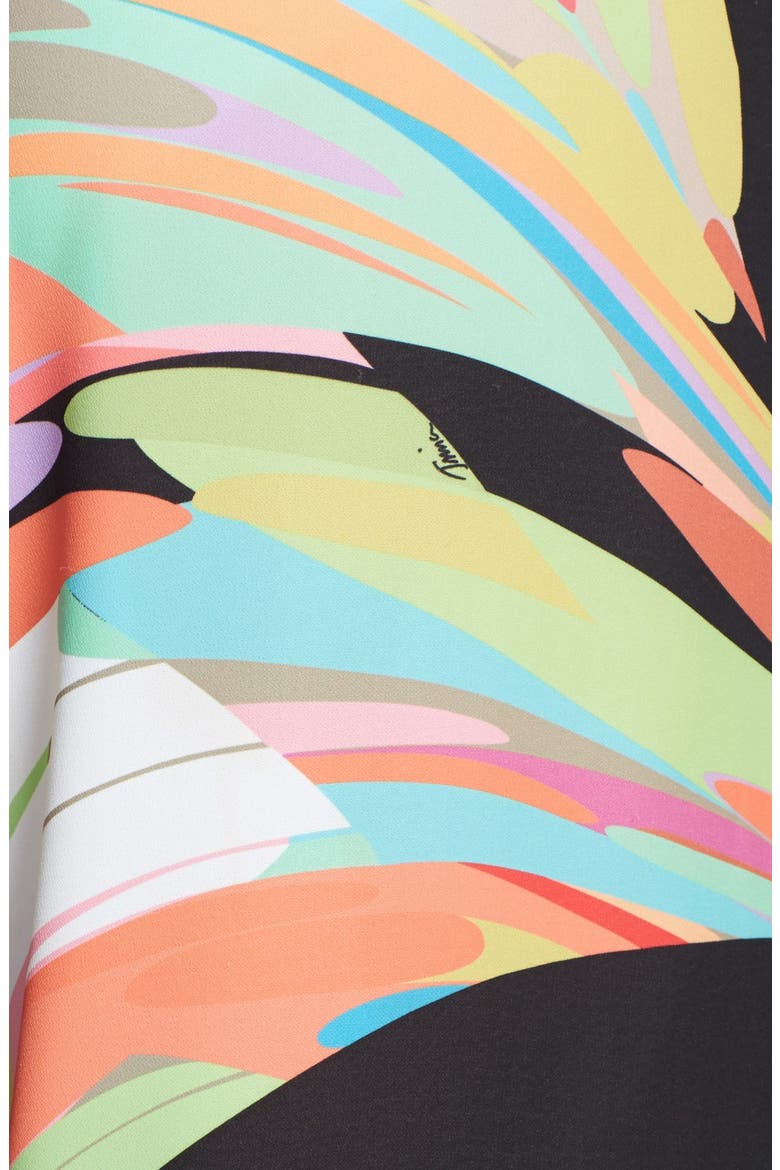 Print Palazzo Pants, Alternate, color, BLACK