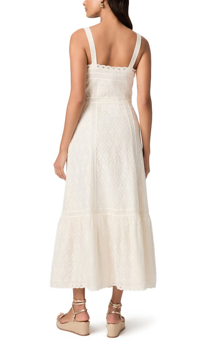 PAIGE Kelli Lace Sleeveless Maxi Dress, Alternate, color, Antique White