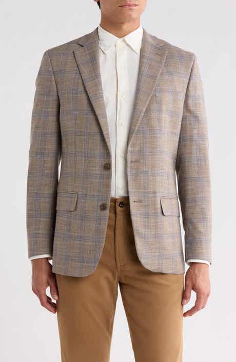Slim Fit Plaid Sport Coat