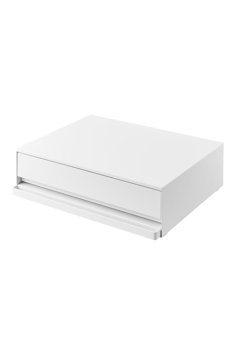 Bottom Drawer with Slide Table, Main, color, WHITE