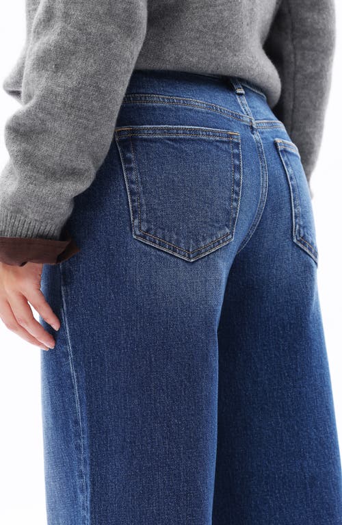 Bayeas Low Rise Ankle Wide Leg Jeans In Blue