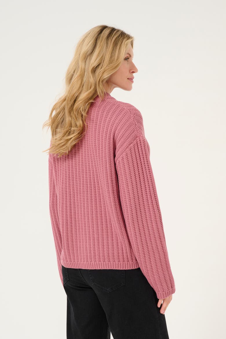 KAbess Crew Neck Long Sleeve Pullover, Alternate, color, Mesa Rose
