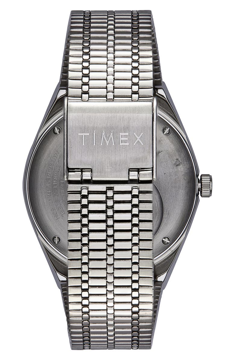 Timex<sup>®</sup> Q Timex Loser Bracelet Watch, 38mm, Alternate, color, White/ Silver
