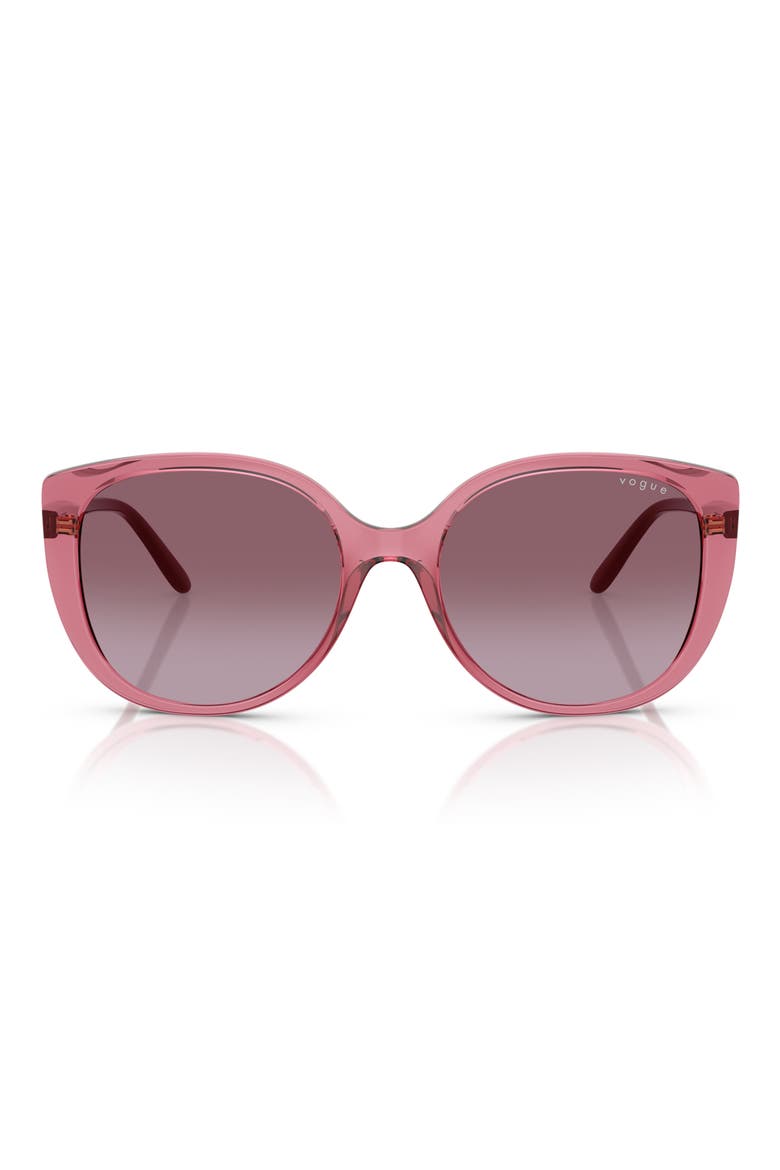 55mm Polarized Gradient Butterfly Sunglasses, Main, color, PURPLE