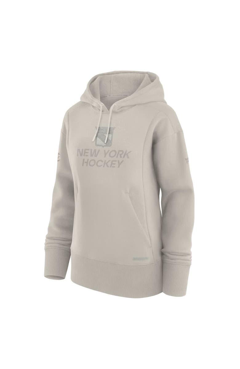 FANATICS Women's Fanatics Cream New York Rangers Authentic Pro Road Pullover Hoodie, Alternate, color,