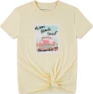 abercrombie kids Kids' Miami Beach Knotted Hem Graphic T-Shirt