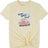 abercrombie kids Kids' Miami Beach Knotted Hem Graphic T-Shirt