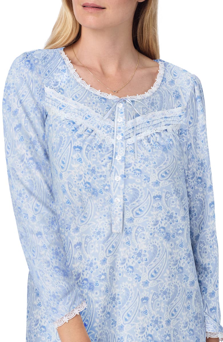 Eileen West Waltz Fleece Nightgown, Alternate, color,