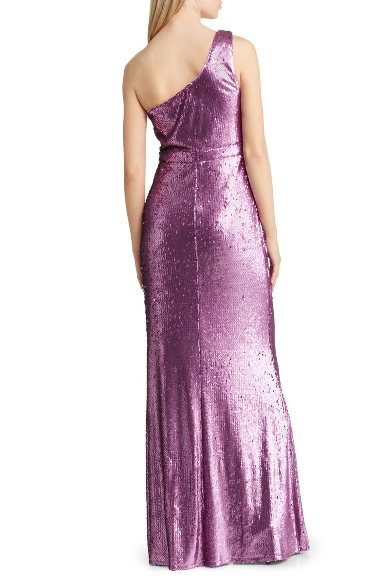 Lulus Prom Perfect Cutout One-Shoulder Sequin Gown, Alternate, color, 