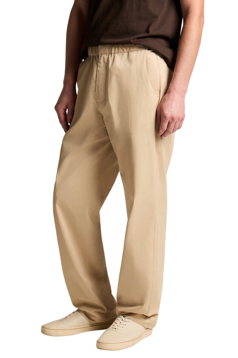 Louie Easy Elastic Waist Cotton Pants, Alternate, color, BEIGE