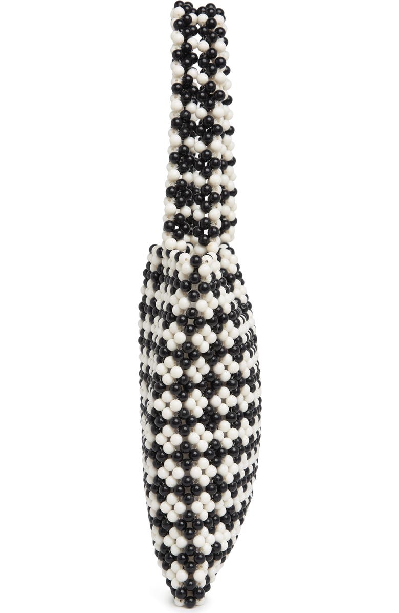 Lulu Gingham Beaded Tote Bag, Alternate, color,