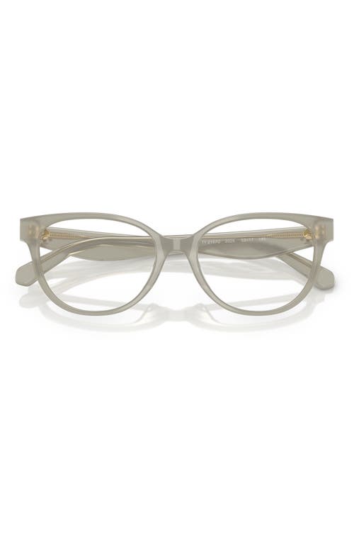 Tory Burch 53mm Phantos Optical Glasses In Grey Green
