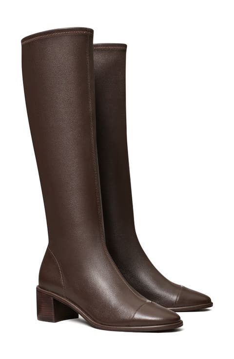 Cap Toe Knee High Boot