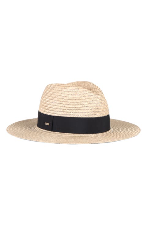 Courtney Packable Straw Fedora