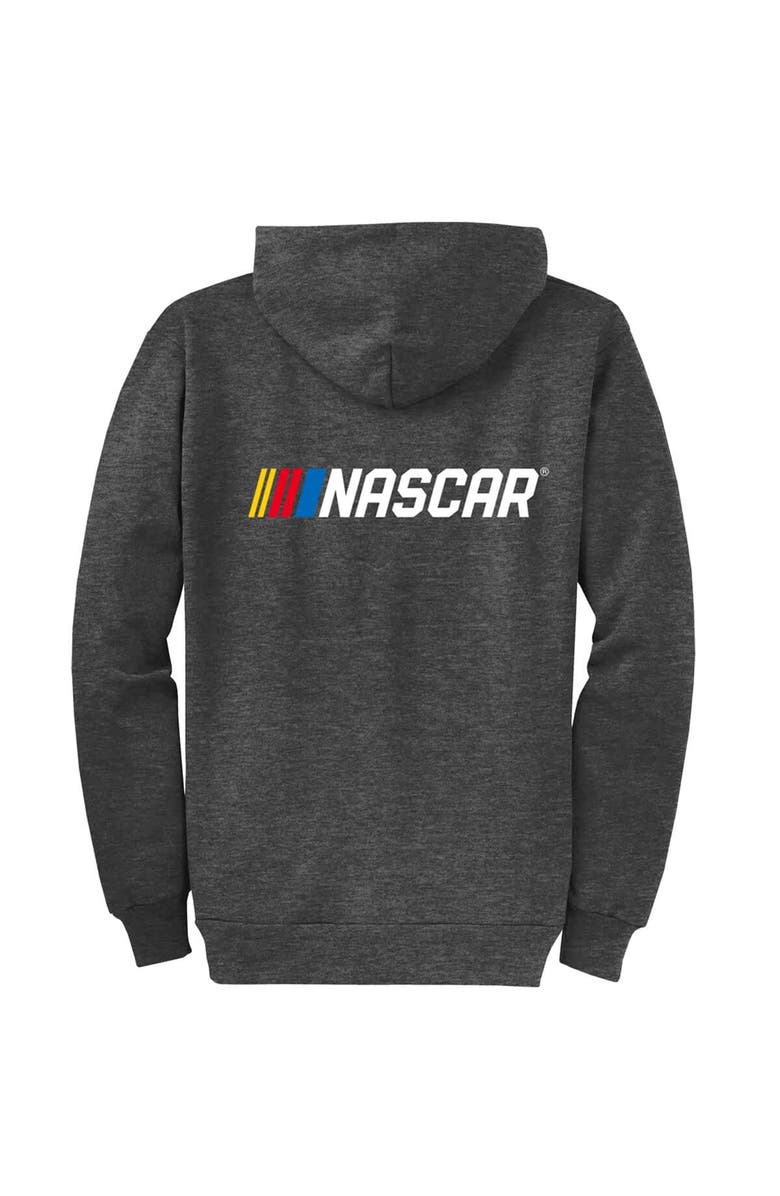 NASCAR Men's NASCAR Heather Charcoal Full-Zip Hoodie, Alternate, color, Heather Charcoal