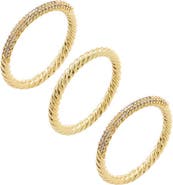 BY ADINA EDEN Pave Multi Rope Twisted Stack Ring