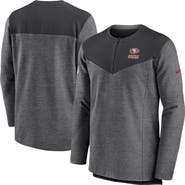 Nike Men's Nike Charcoal San Francisco 49ers Sideline Lockup Performance Quarter-Zip Top