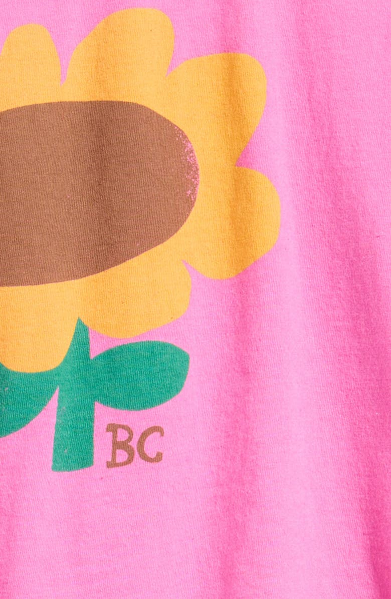 Bobo Choses Kids' Sunflower Organic Cotton Graphic T-Shirt, Alternate, color, Fuchsia