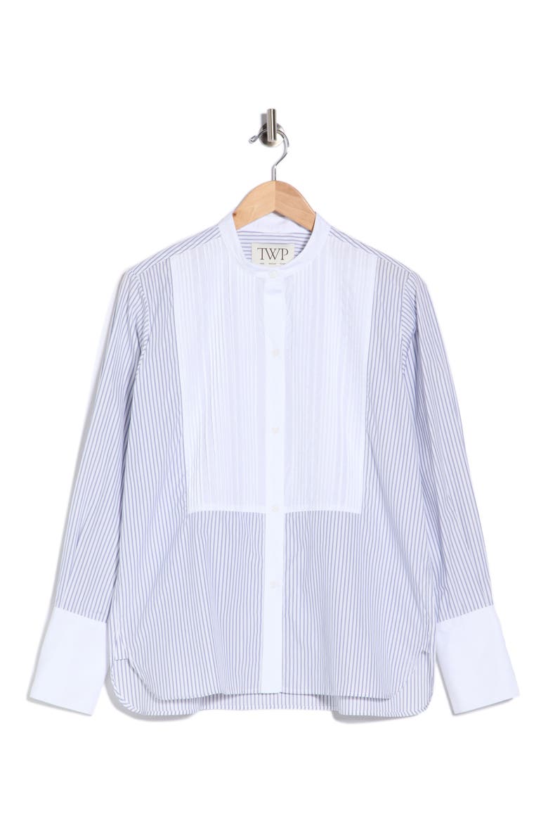 The Night Before Tuxedo Bib Cotton Shirt, Main, color, WHITE / MIDNIGHT