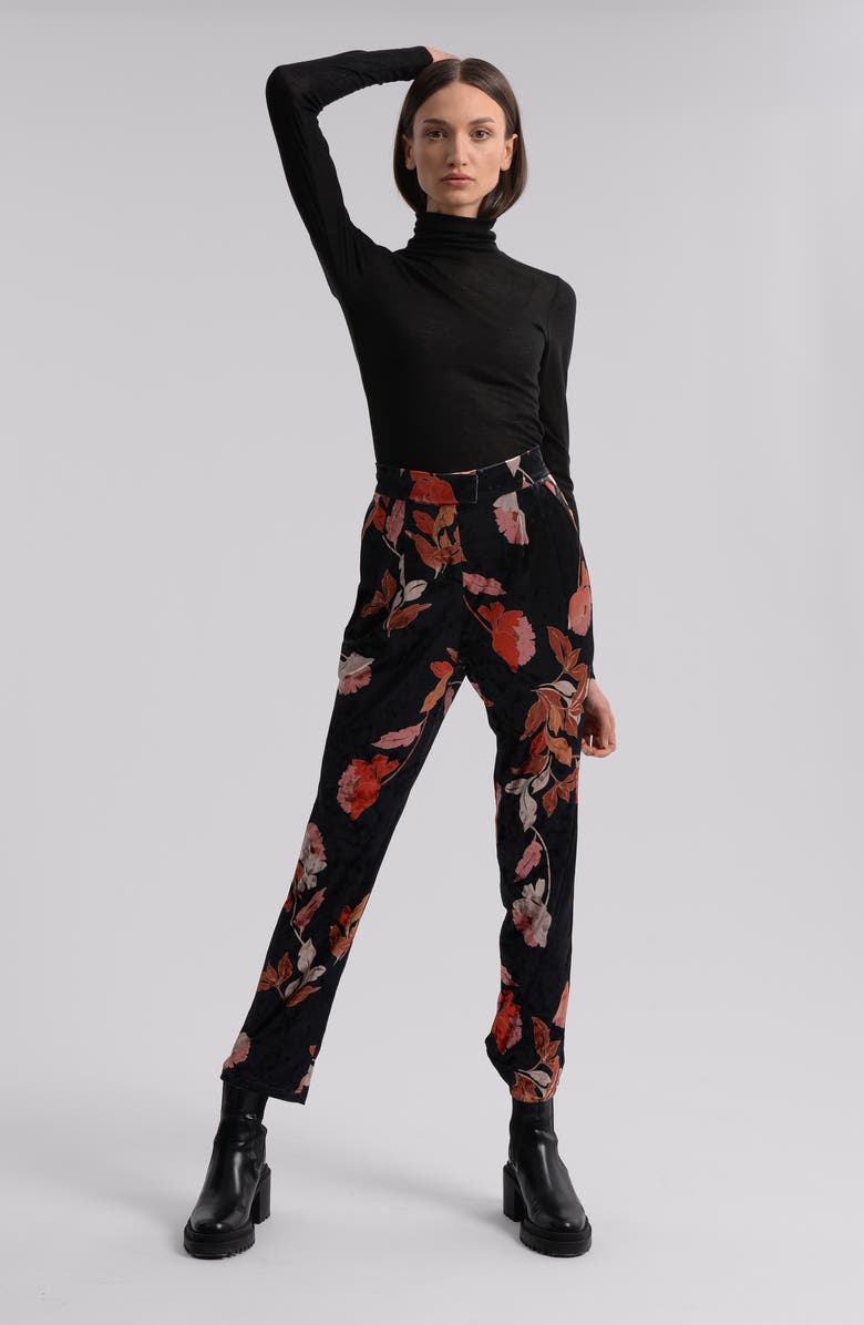 Molly Bracken Floral Velvet Pants, Alternate, color,