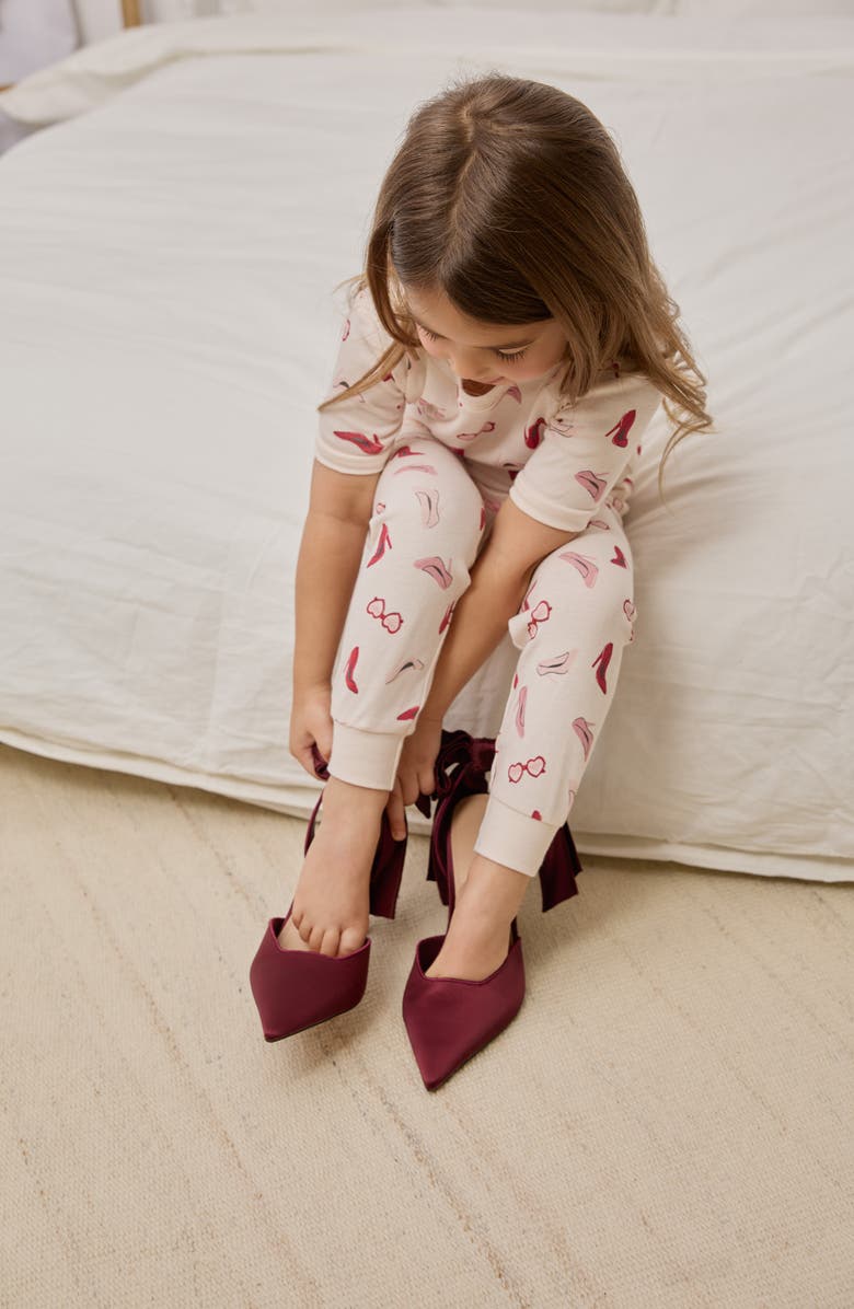 Petit Lem Kids' Fitted Two-Piece Organic Cotton Pajamas, Alternate, color, Light Pink