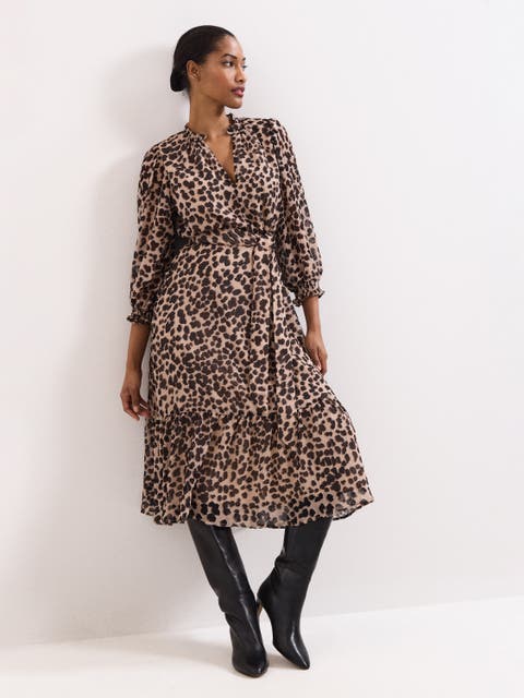 Carra Leopard Midi Dress