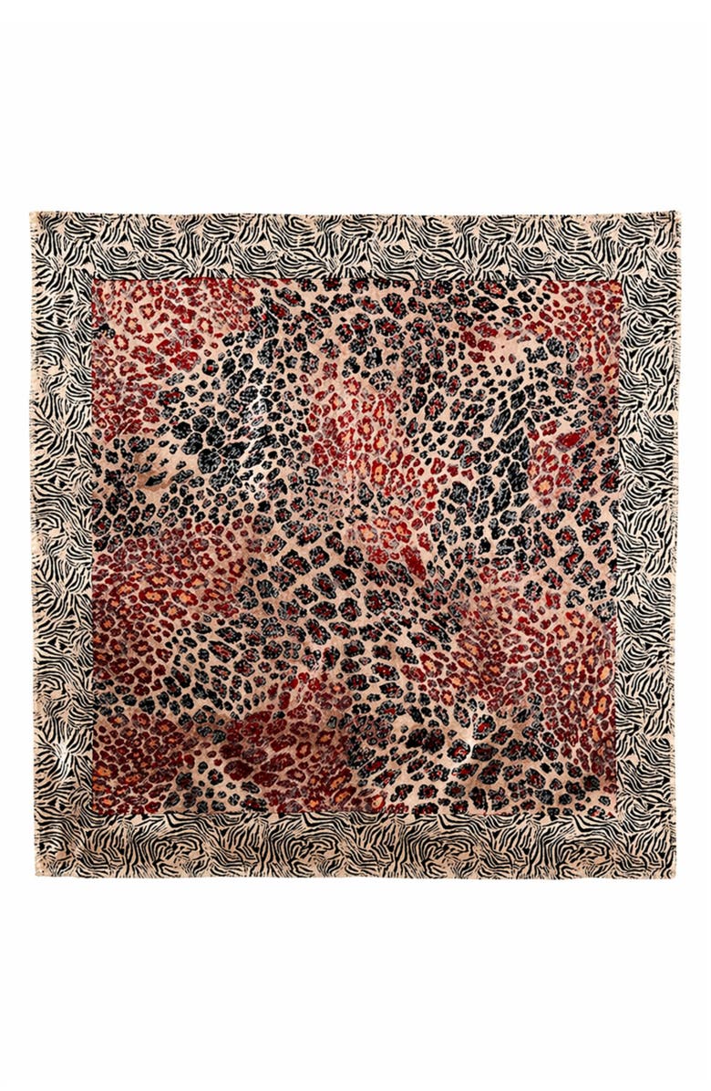 SAACHI Mixed Animal Print Bandana Scarf, Alternate, color, Multi