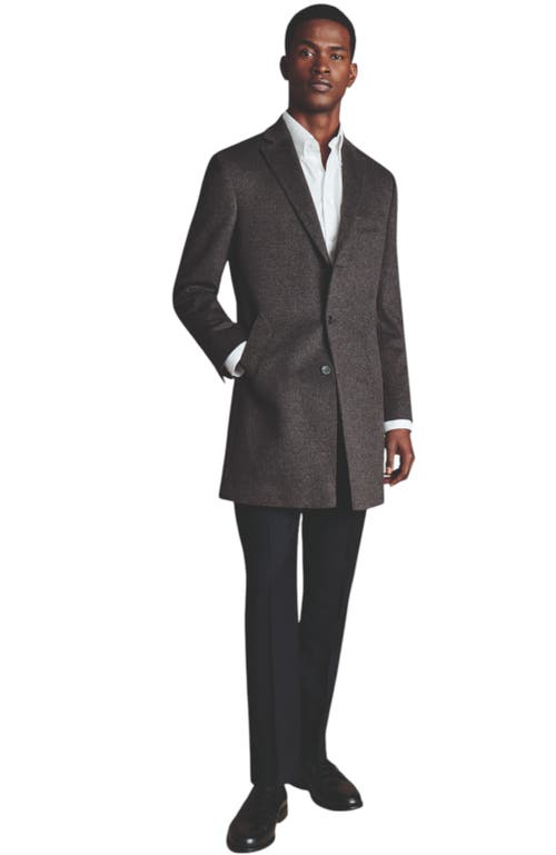 Charles Tyrwhitt Wool Overwool Coat In Dark Grey