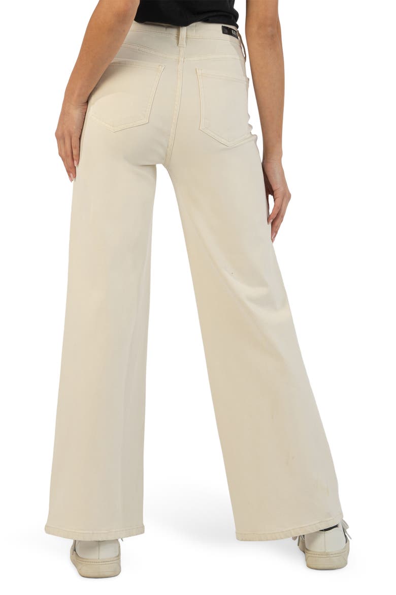 Meg Fab Ab High Waist Wide Leg Jeans, Alternate, color, ECRU