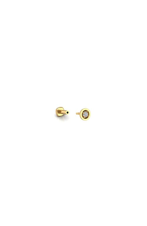 Seed2stone Center-of-attention Flat Back Stud In Gold