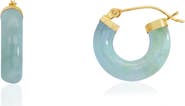 The Lovery Fine Jewelry Jade Hoop Earrings