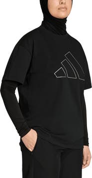 adidas Power Essentials Workout Oversize Logo T-Shirt