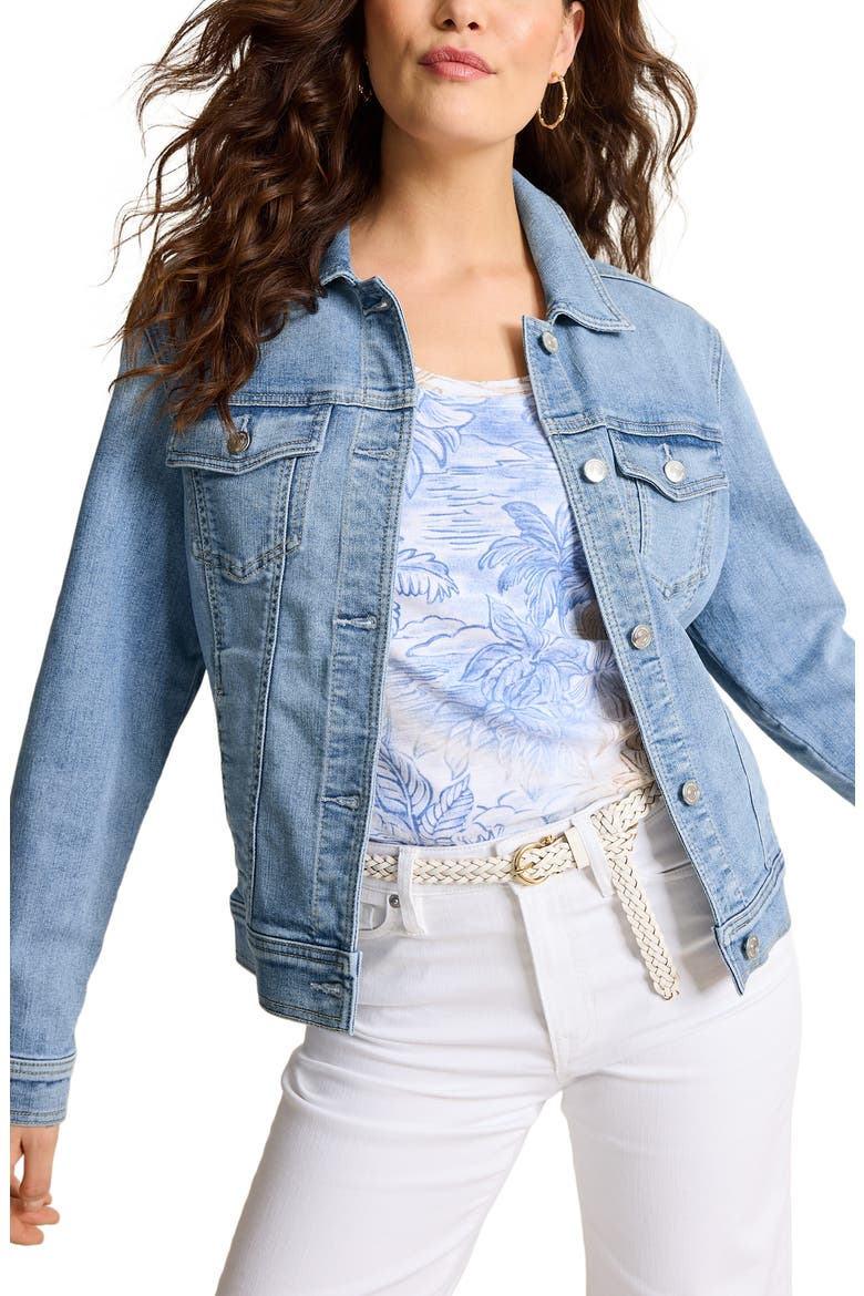 Classic Denim Trucker Jacket, Main, color, AMALFI COAST WASH