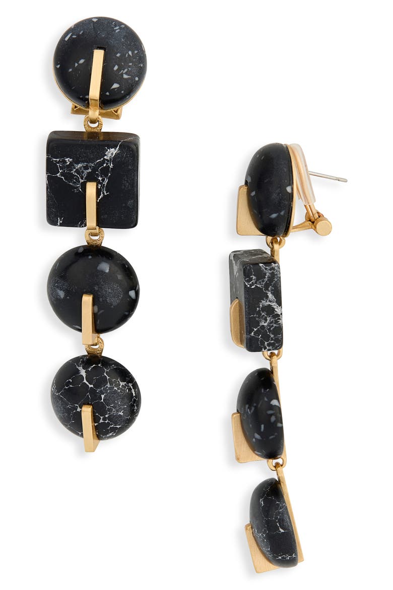Laguna Drop Earrings, Main, color, BLACK MULTI