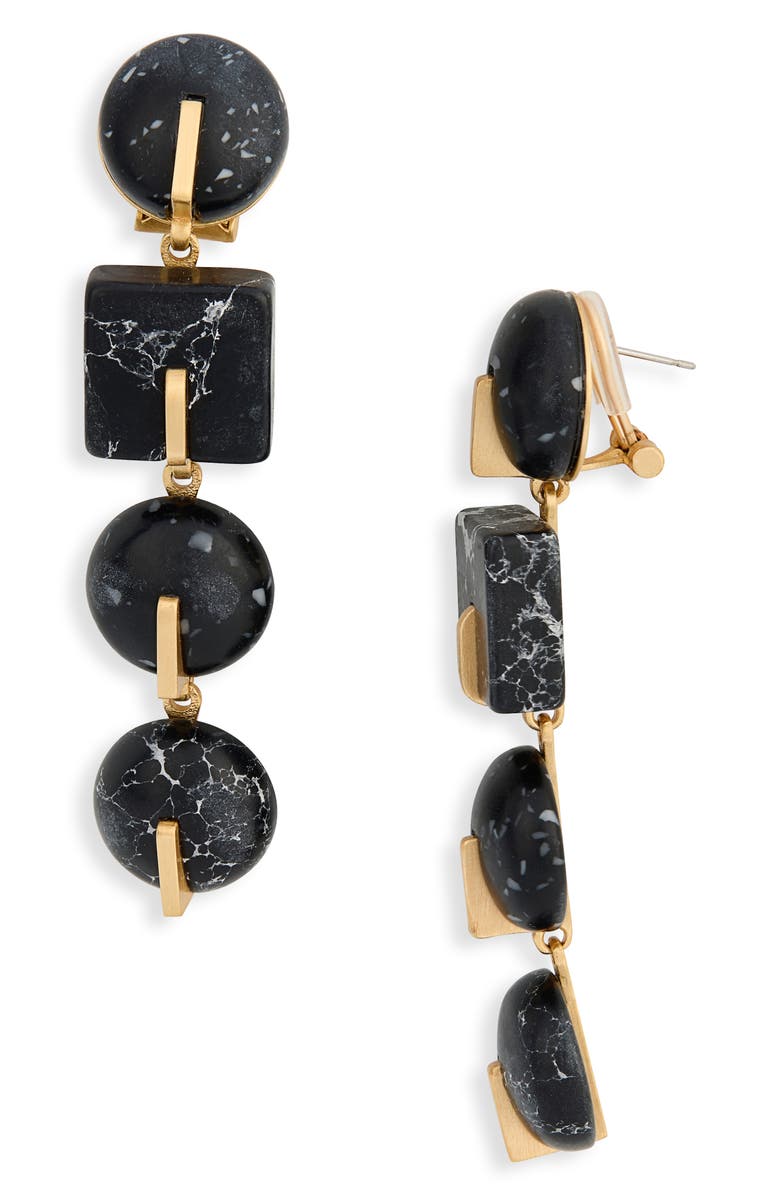 Cult Gaia Laguna Drop Earrings, Main, color, Black Multi