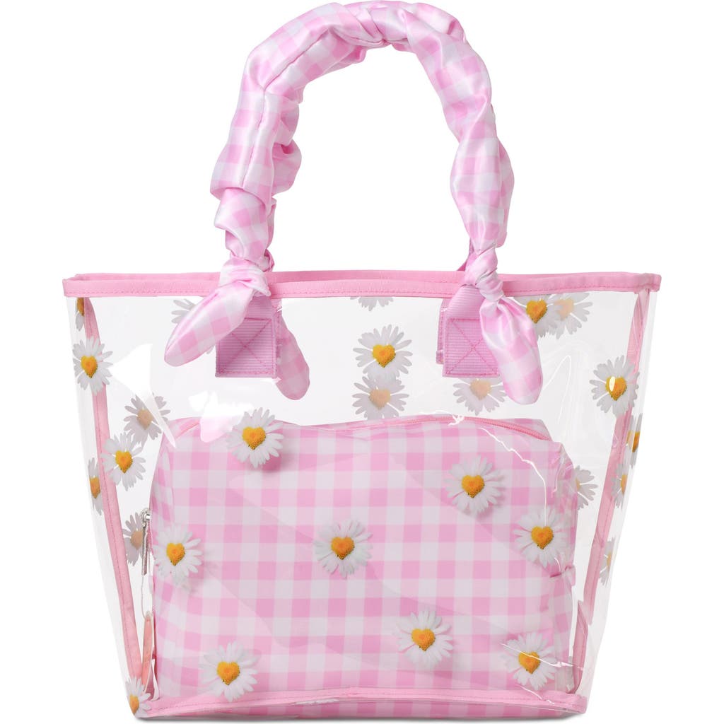 Shop Iscream Kids' Daisy Tote With Cosmetic Bag Insert In Pink