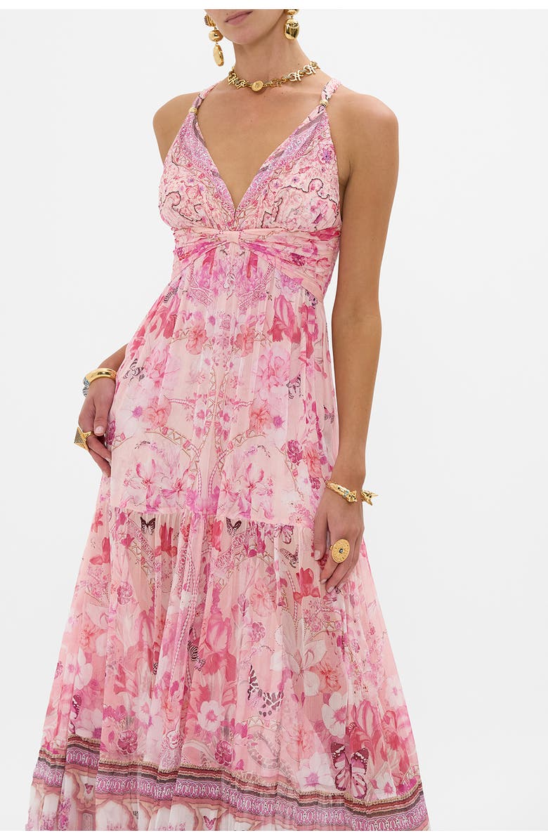 BEAD STRAP GATHERED PANEL DRESS BOTANICAL NOVELLA, Alternate, color, 