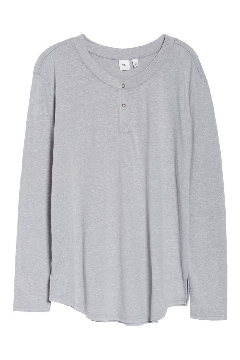 Women's Henley Top, Alternate, color, GREY SLEET