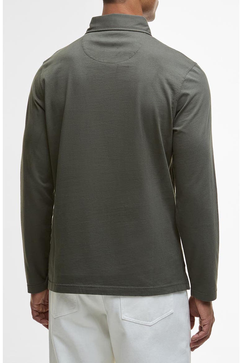 Margrove Tailored Fit Long Sleeve Cotton Polo, Alternate, color, MID OLIVE