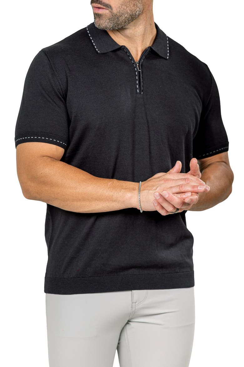 Marthy Black Polo, Alternate, color, BLACK