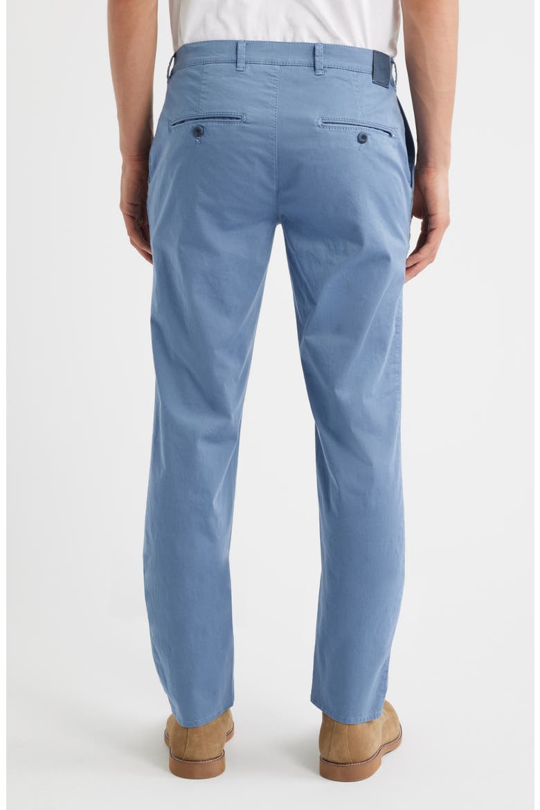 Fabio Micropattern Flat Front Cotton Blend Pants, Alternate, color, STORM