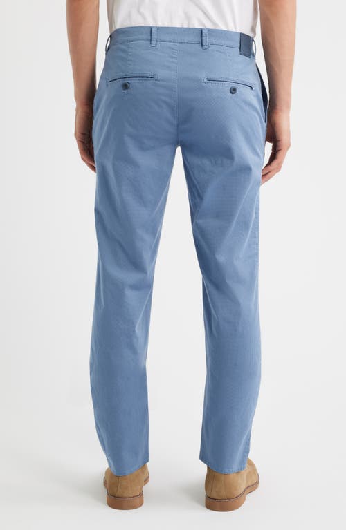 Brax Fabio Micropattern Flat Front Cotton Blend Pants