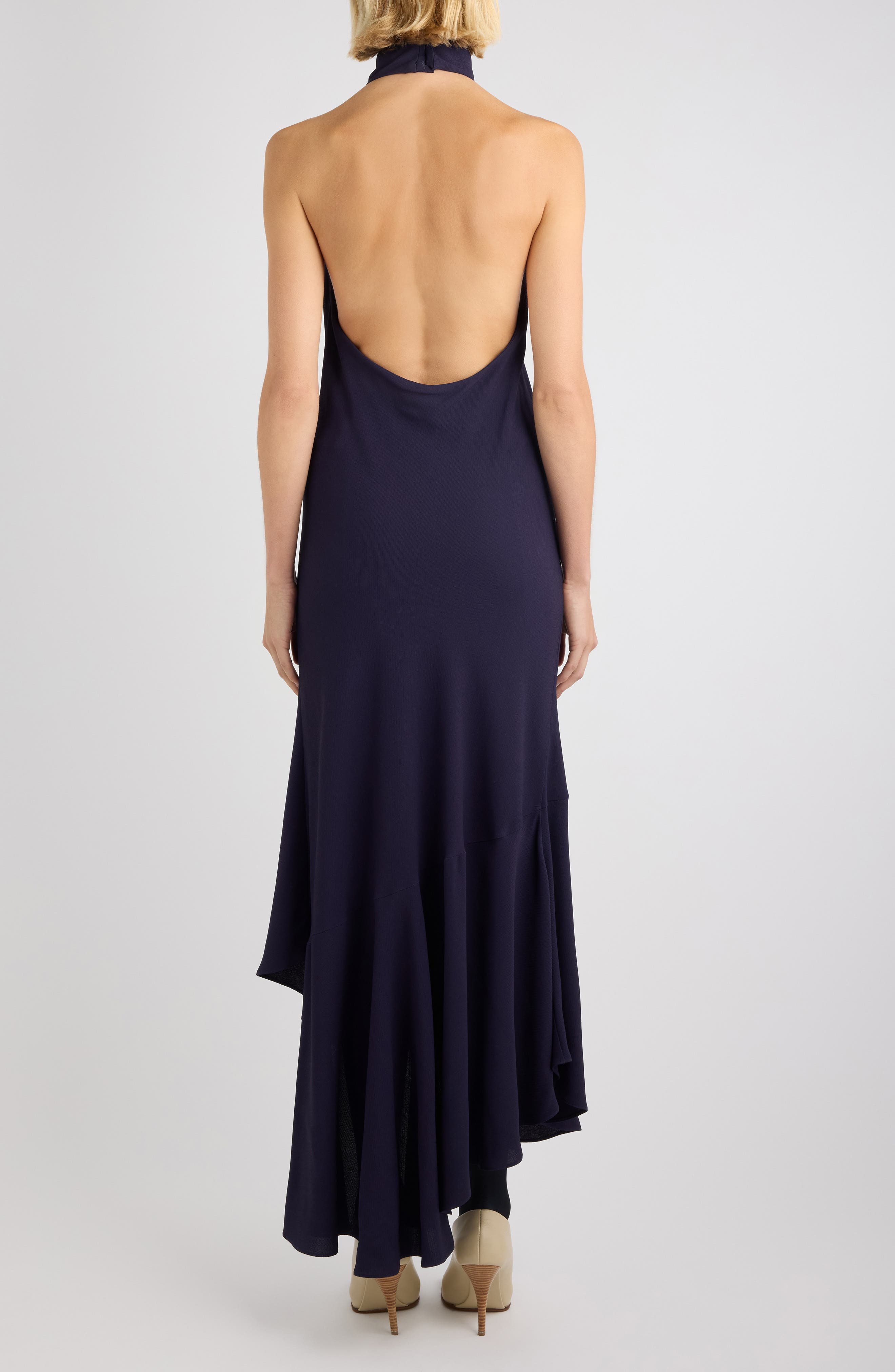 Asymmetric Halter Dress - image 2