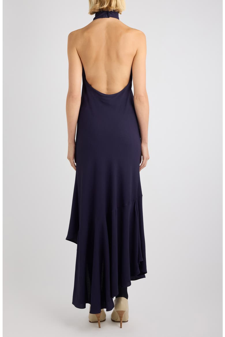 Asymmetric Halter Dress, Alternate, color, AUBERGINE